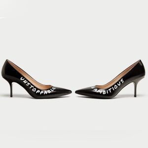 ZARA  Ambitious Unstoppable Black Pointed Toe Heel
Shoes 39